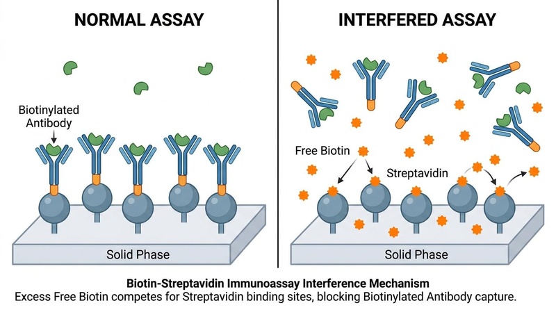 Biotin-Streptavidin Immunoassay Interference Mechanism