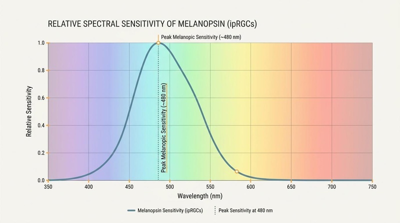Relative Spectral Sensitivity of Melanopsin