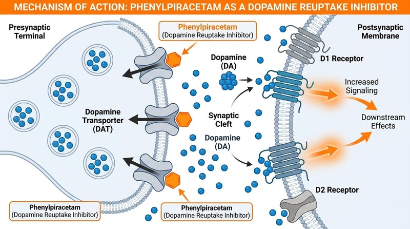 Synaptic Mechanism of Phenylpiracetam