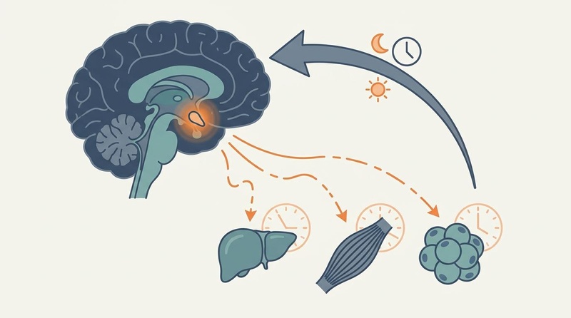 Figure 1: Pathophysiological cascade of circadian desynchrony.
