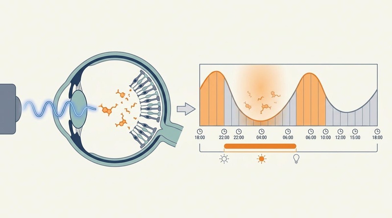 Figure 3: Photic entrainment and melatonin suppression kinetics.