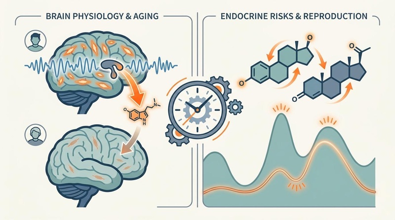 Figure 2: Age- and sex-related physiological determinants of shift-work tolerance.
