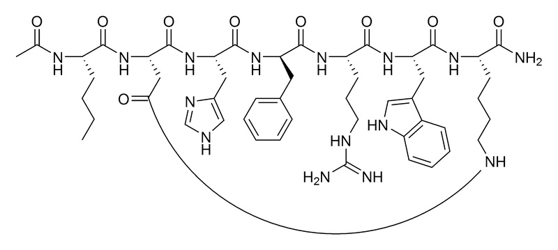 Estructura química del péptido Melanotan II