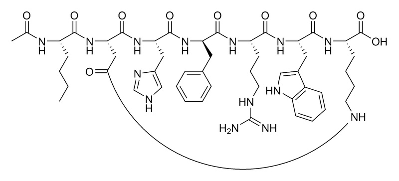 Estructura química de la Bremelanotida (PT-141)