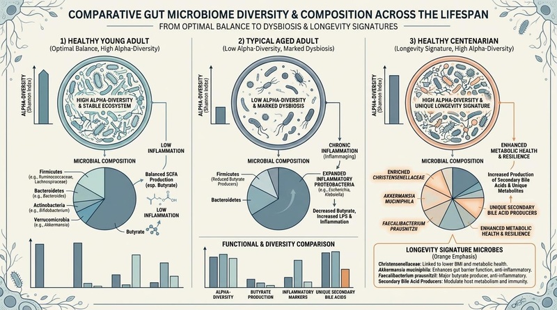 Centenarian Microbiome Signature