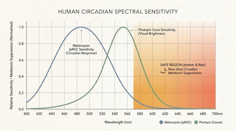 Human Circadian Spectral Sensitivity and Safe Region