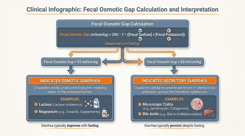 Fecal Osmotic Gap Calculation and Interpretation