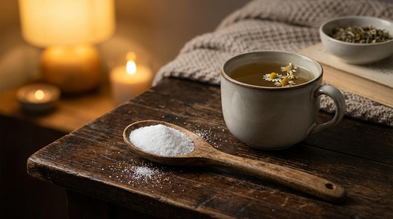 Polvo de glicina y té