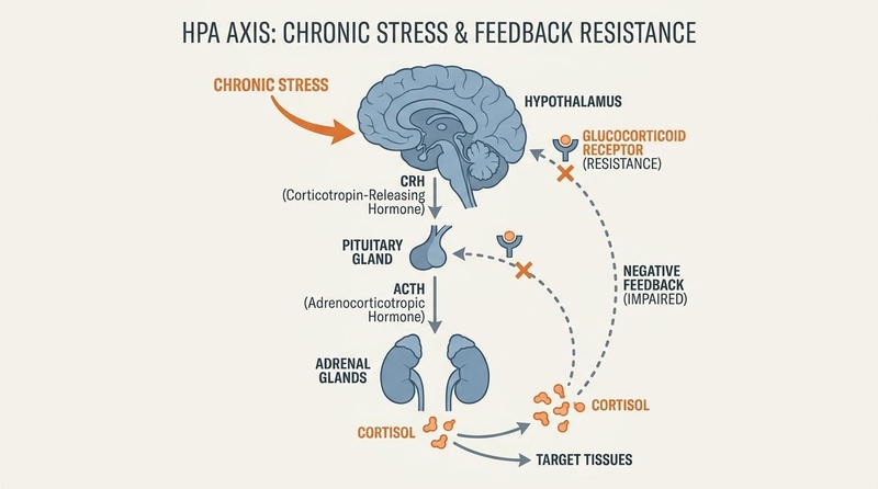 HPA Axis feedback resistance under chronic stress