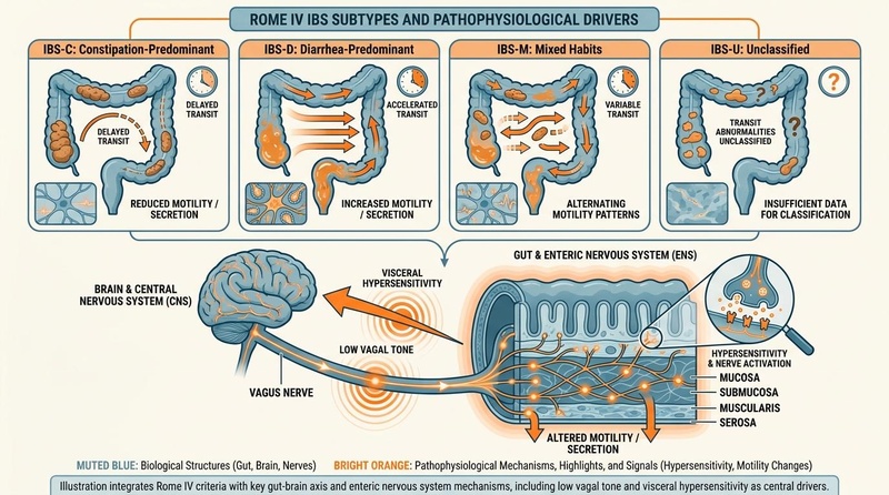 Rome IV IBS Subtypes and Pathophysiological Drivers