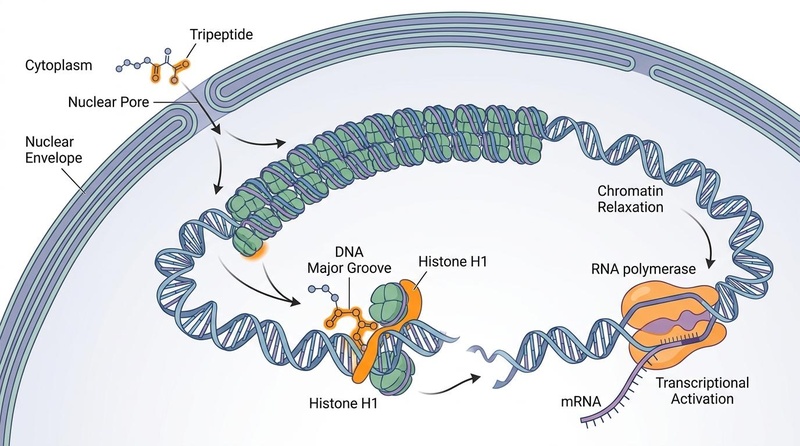 Proposed epigenetic mechanism of Khavinson peptide bioregulators