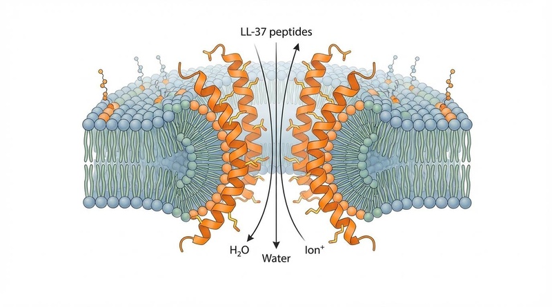 LL-37 Mechanism of Action: Toroidal Pore Formation