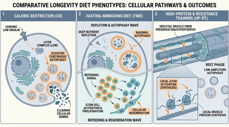 Comparative Longevity Diet Phenotypes