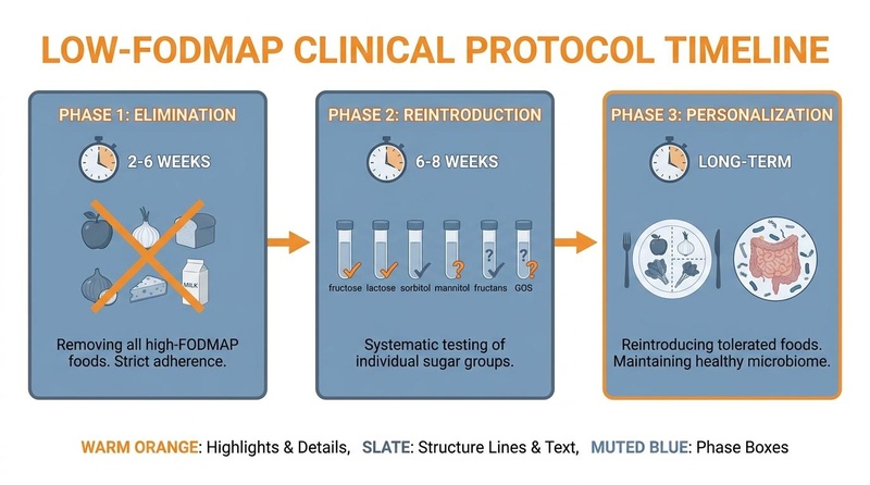The Three Phases of the Low-FODMAP Diet Timeline