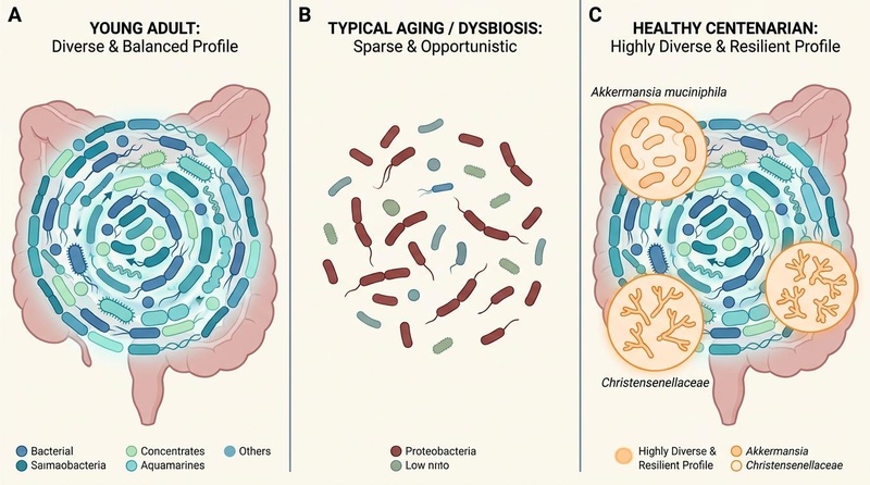 Microbiome Longevity Trajectories
