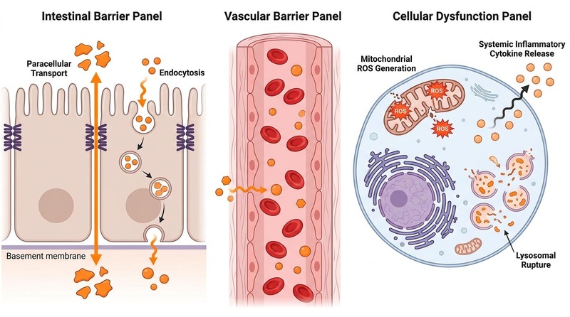 Microplastics cellular pathway