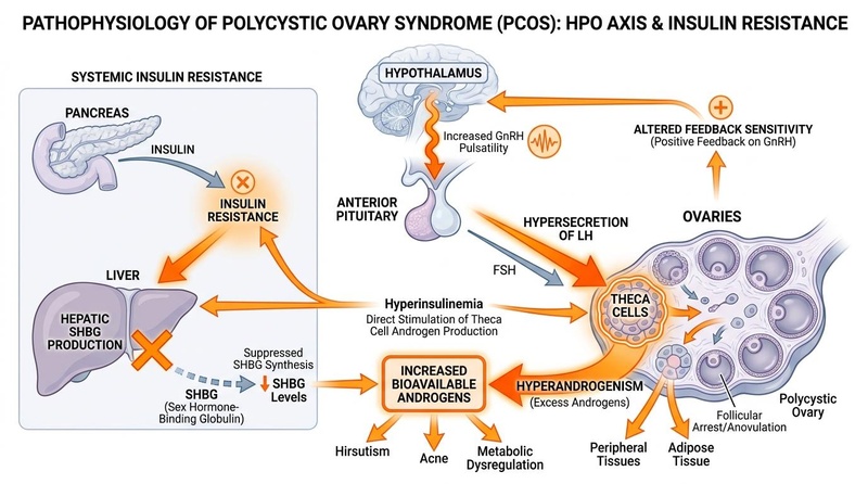Pathophysiology of Polycystic Ovary Syndrome (PCOS/PMOS): HPO Axis & Insulin Resistance Pathophysiology of Polycystic Ovary Syndrome (PCOS/PMOS): HPO Axis & Insulin Resistance