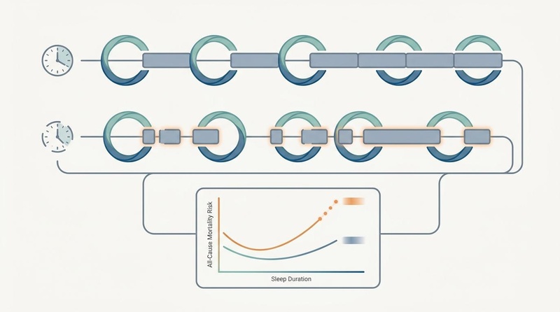 Circadian cycle comparison of regular vs irregular sleep patterns and mortality risk