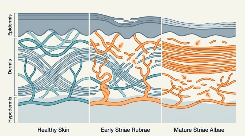 Remodelación fisiopatológica en striae distensae