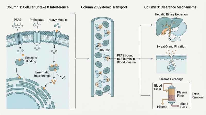 Figure 2: Cellular Toxicology and Systemic Clearance Mechanisms