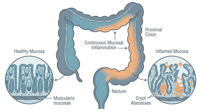 Ulcerative Colitis Infobox Pathology and Histopathology