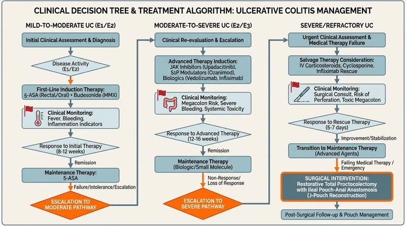 Ulcerative Colitis Clinical Decision Tree & Treatment Algorithm